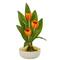 18" Tulip Arrangement In Gold & Cream Elegant Vase